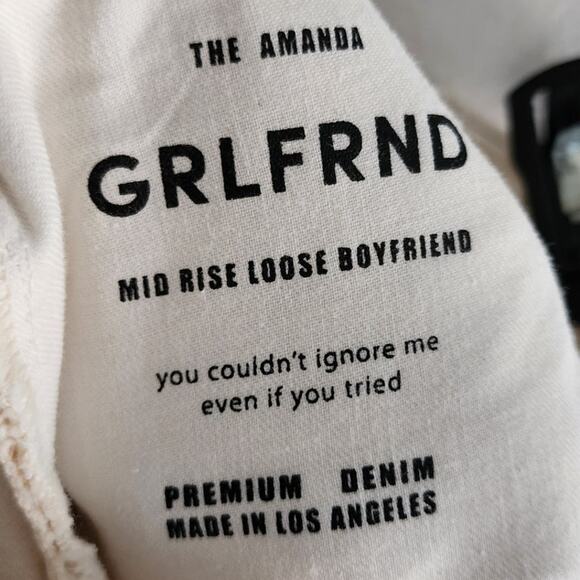 GRLFRND The Amanda Mid Rise Loose Boyfriend Jean in Venice Button Fly Baggy - Picture 8 of 11